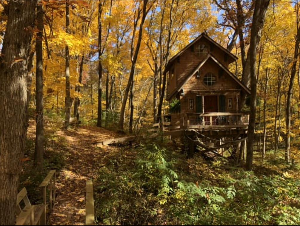 Ten Acre Treehouse In Nauvoo, Illinois Is A Treehouse Village