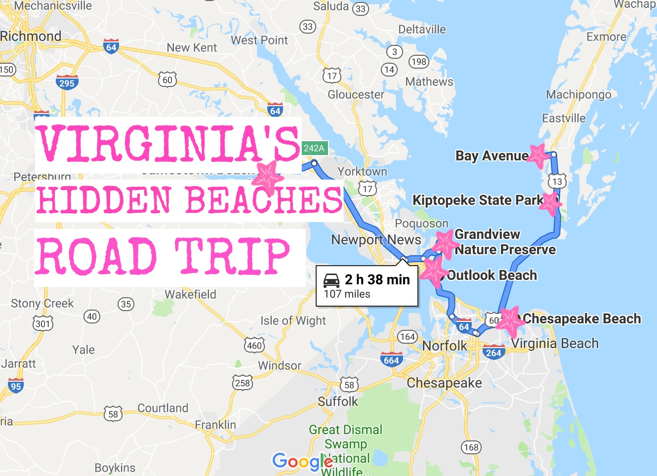 map of virginia beach coastline Visit Some Of The Best Beaches In Virginia On This Exciting Roadtrip map of virginia beach coastline