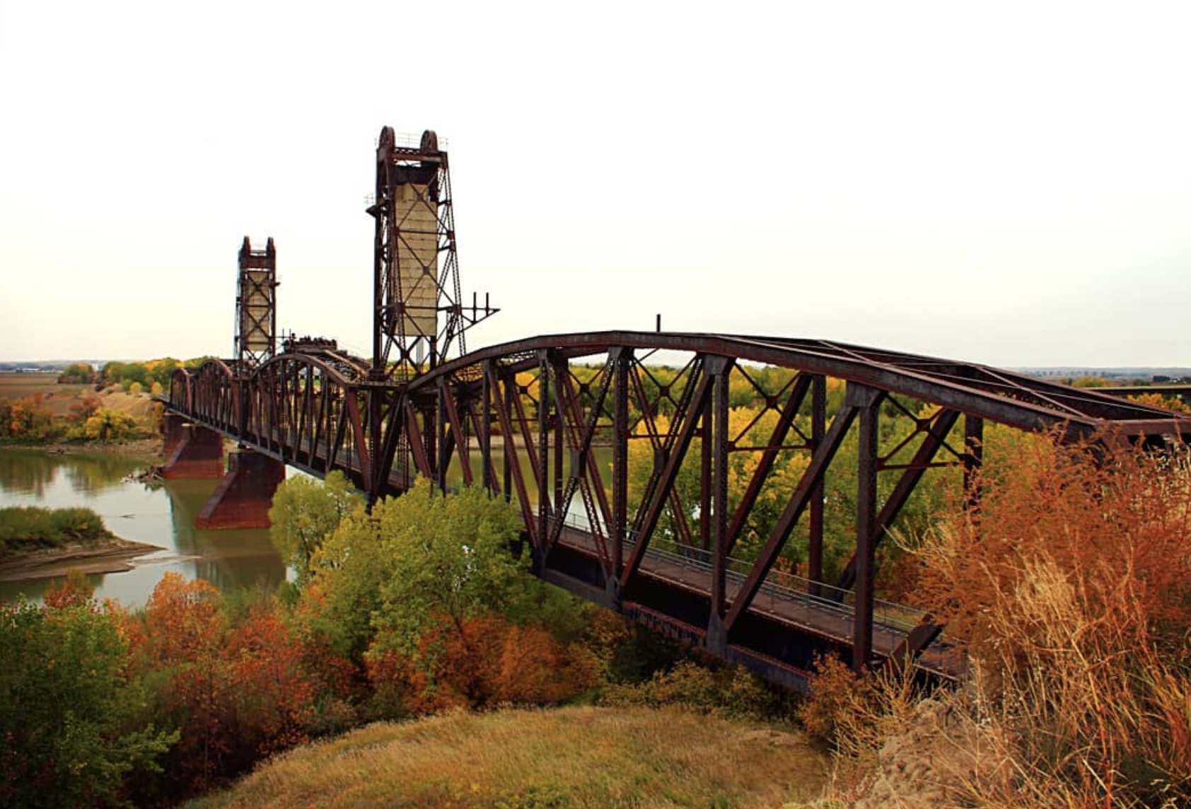 The Fairview Bridge In North Dakota Is Beautiful In The Fall