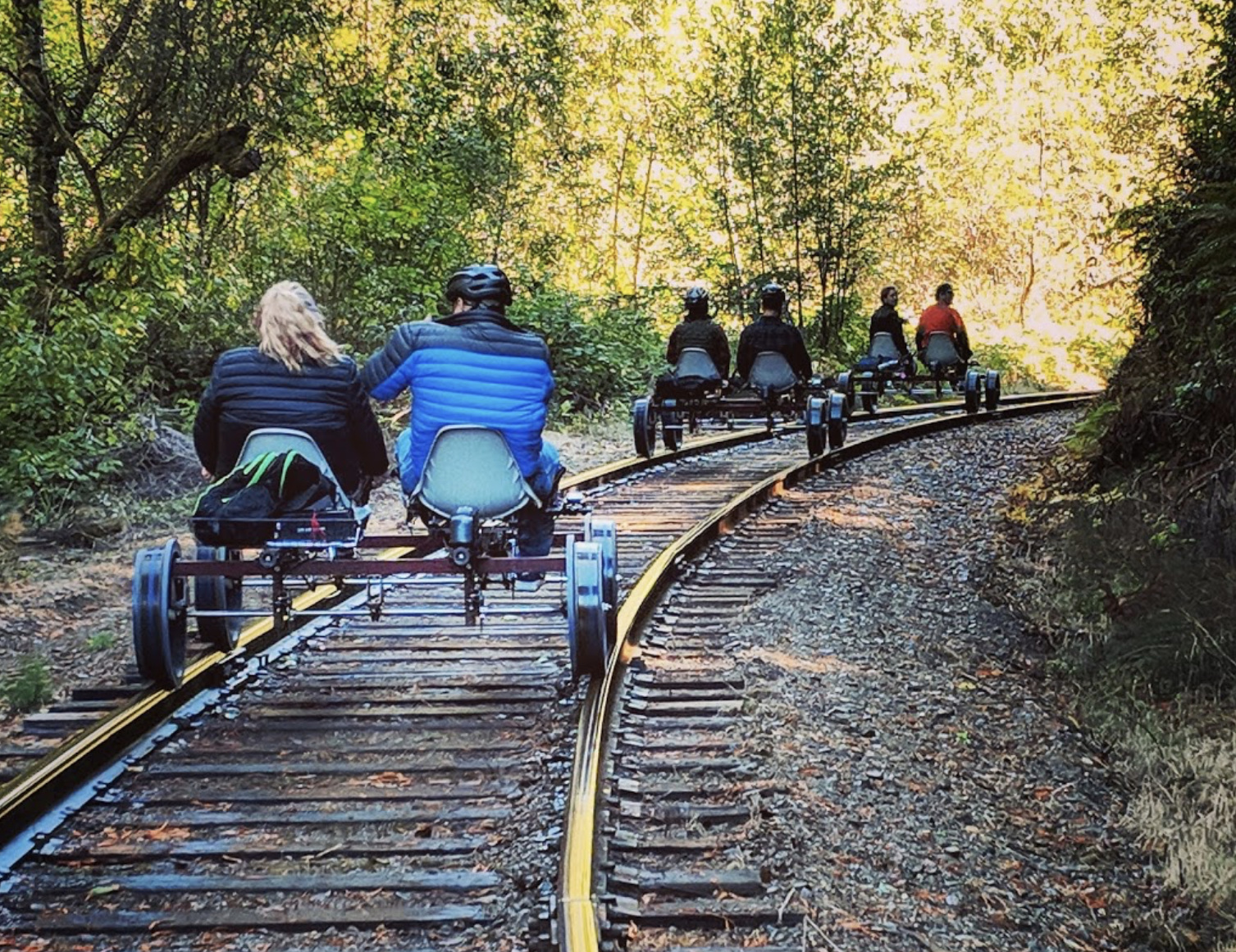 Ride The Rail Bikes Through A Redwood Forest In Northern California