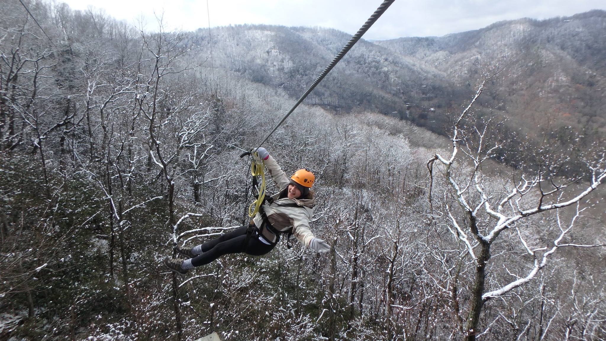 Take A Snowy Winter Zipline Tour In The Mountains Of North Carolina