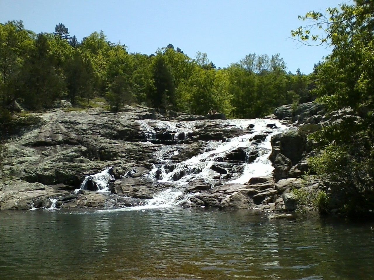 Swim At The Bottom Of Rocky Falls In Missouri After A Hike
